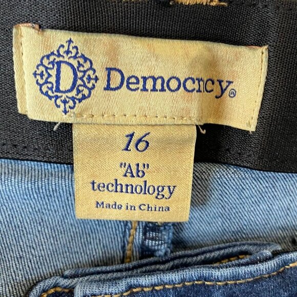 Democracy Womens Jeans Size 16 Ab Technology Stretch Bootcut Blue Denim Casual - Picture 3 of 13